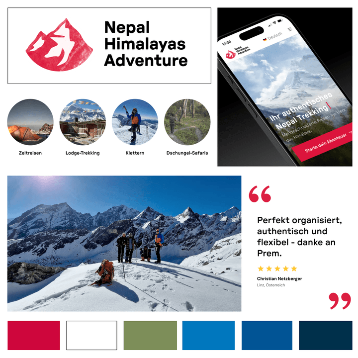 Markendesign von Nepal Himalayas Adventure