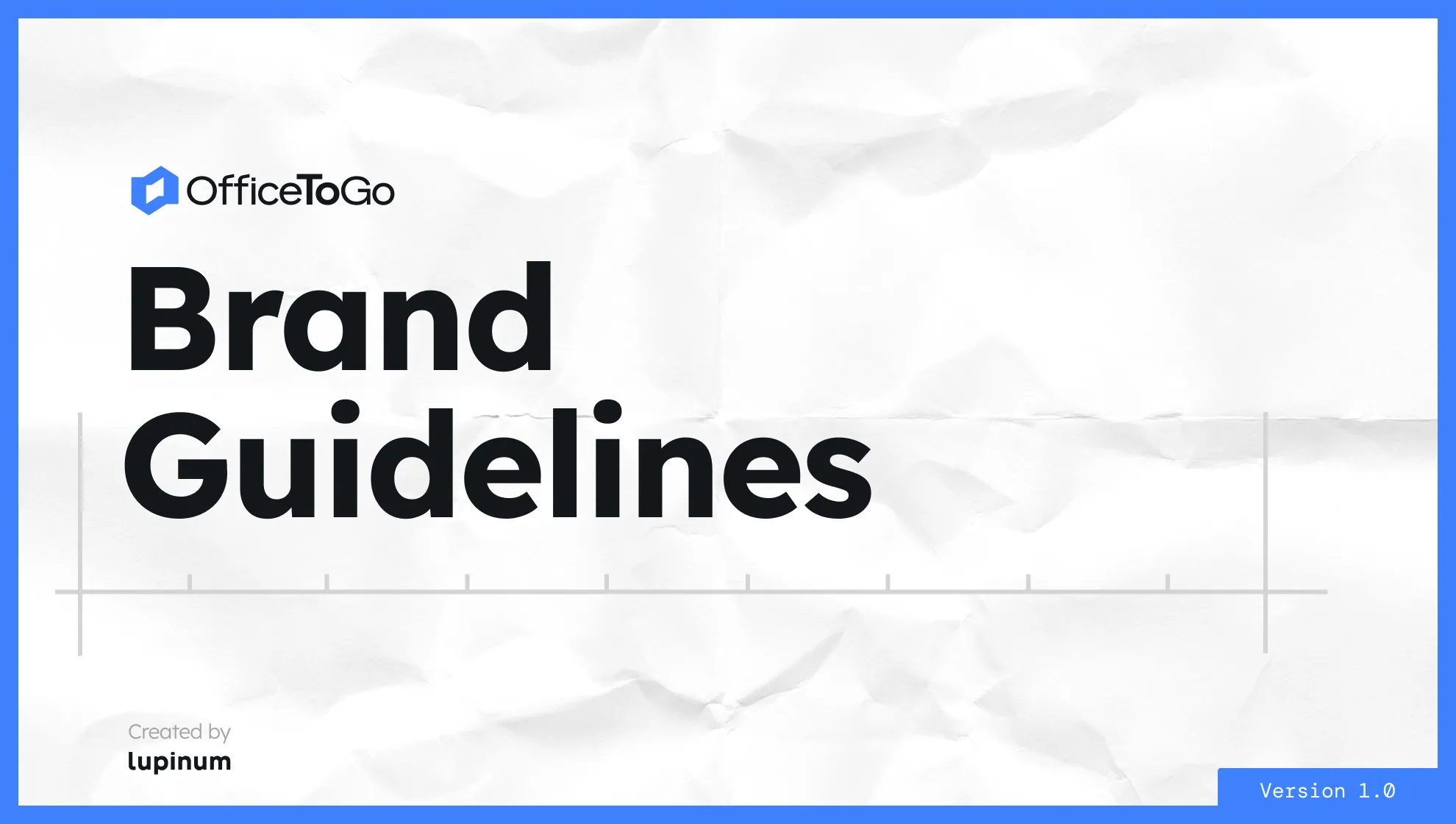 Cover of the OfficeToGo brand guidelines