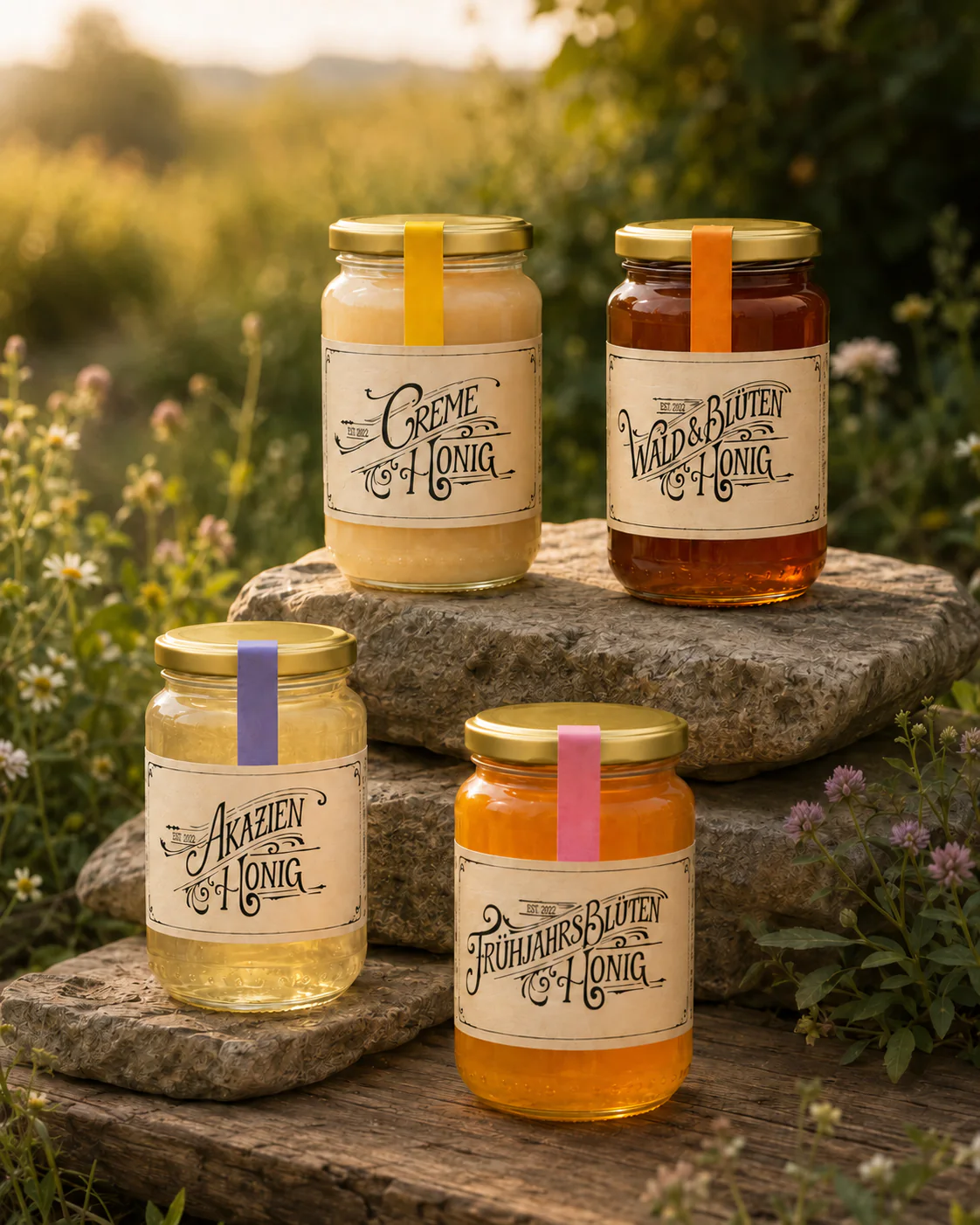 Roland Bozso honey jar with its new label