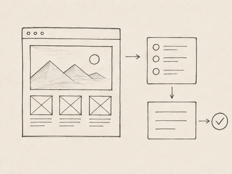 Design and development of a nature-focused website at a workstation.