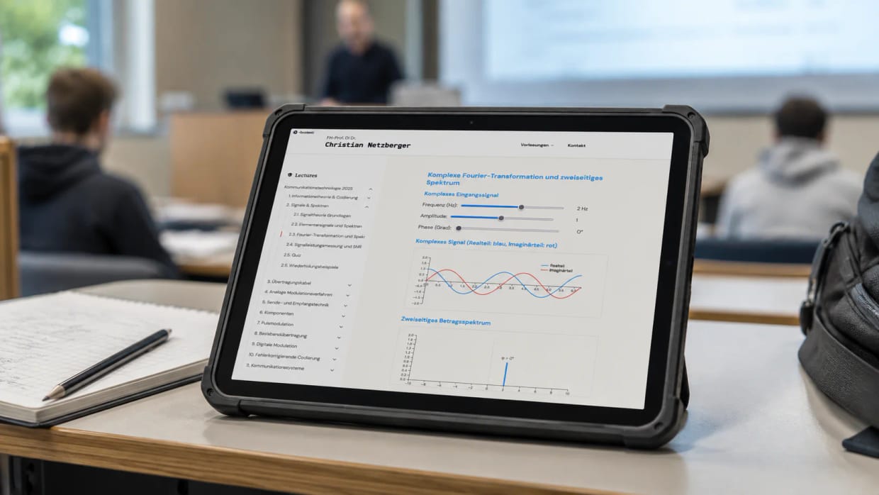 Interactive digital lecture on Christian Netzberger's platform